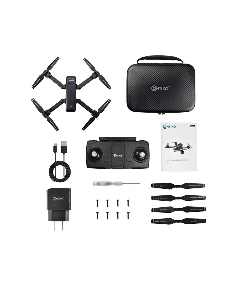 Contixo F21 Drone with 1080P Camera - Brushless Motor, Rc Foldable Quad copter Obstacle Avoidance, Follow Me, Altitude Hold, Headless Mode