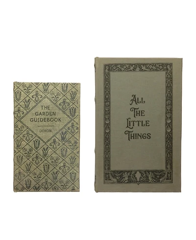 Storied Home Set of 2 Mdf & Canvas Book Storage Boxes