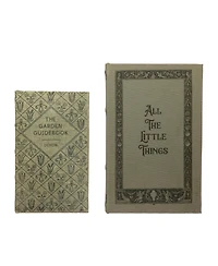 Storied Home Set of 2 Mdf & Canvas Book Storage Boxes