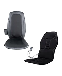 Pursonic Shiatsu Chair Massager with Heat & Vibration + Cushion Mat Bundle