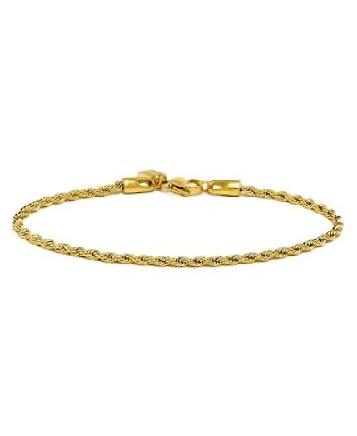 Vincero Rope Bracelet 3mm Gold Without Engraving