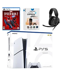 Sony PlayStation 5 Slim Disc Bundle with Spider-Man 2, Epos Headset and MightySkins Code