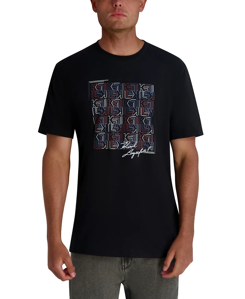Karl Lagerfeld Paris Men's Kl Squared Print T-Shirt