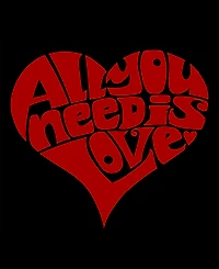 La Pop Art Women's All You Need is Love Word Crewneck Sweatshirt