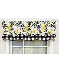 Rlf Home El Limon Glory Valance 3" Rod Pocket, Layered, Trimmed