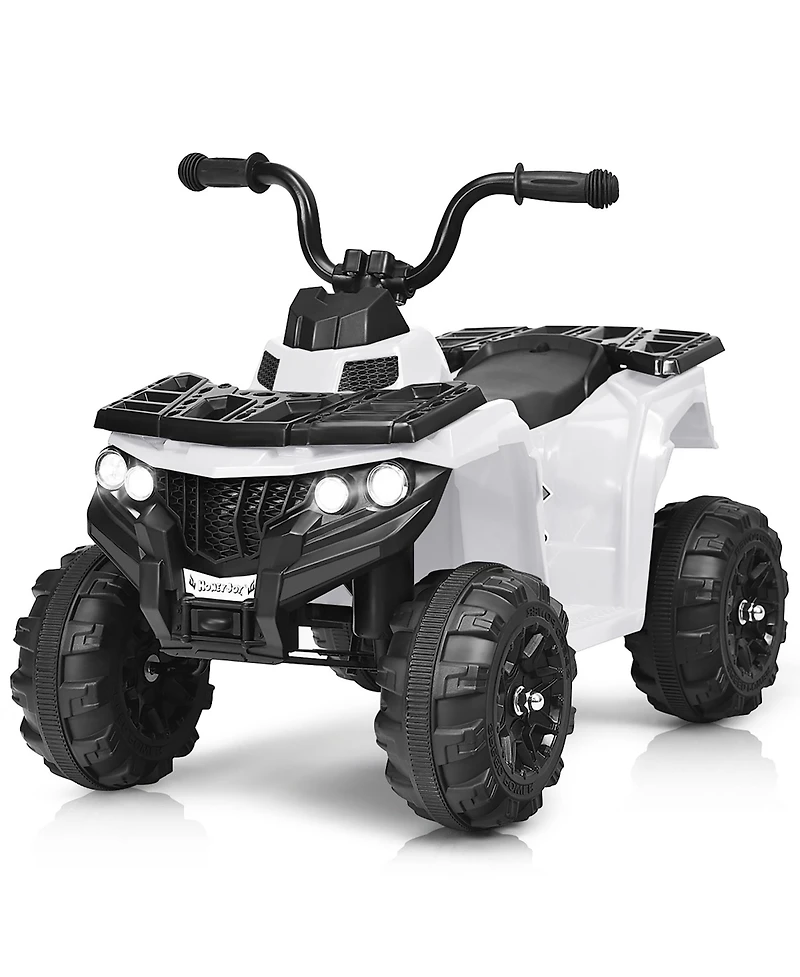 Kids Ride On Atv Quad 4 Wheeler Electric Toy Car 6V Battery Power Led Lights