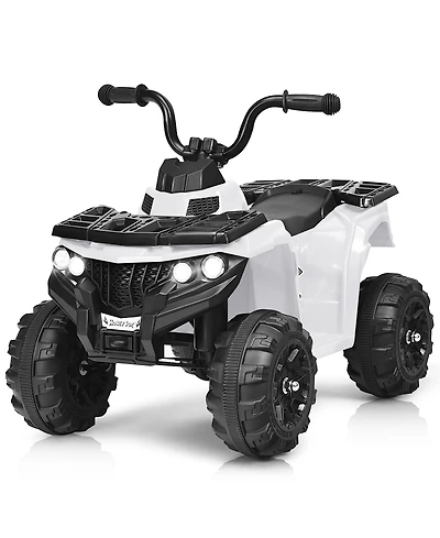 Kids Ride On Atv Quad 4 Wheeler Electric Toy Car 6V Battery Power Led Lights