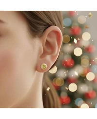 Bling Jewelry Simple Classic Small10K Yellow Gold Round Half Button Dome Star Brust 1 Piece Stud Earring 6MM