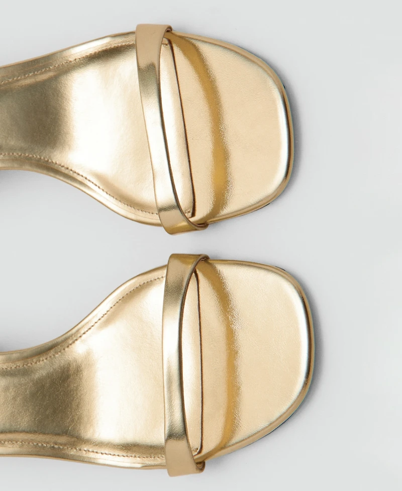 Mango Women's Block-Heel Strap Sandals
