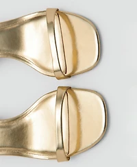 Mango Women's Block-Heel Strap Sandals