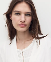 Mango Women's Embroidery Detail Cotton Gown