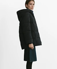Mango Women's Hood Puffer Coat