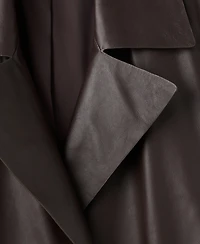 Mango Women's 100% Leather Belt Trench Coat