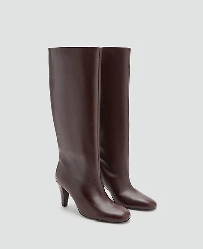 Mango Women's Heel Leather Boots