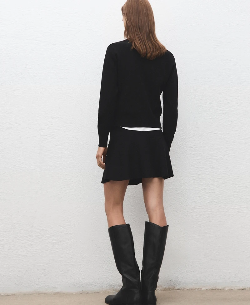 Mango Women's Flared Knitted Skirt