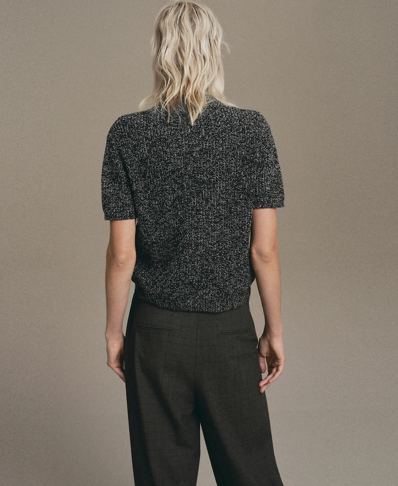 Mango Women's Speckled Perkins-Neck Sweater