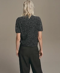 Mango Women's Speckled Perkins-Neck Sweater