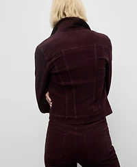 Mango Women's Seam Detail Velvet Bomber Jacket