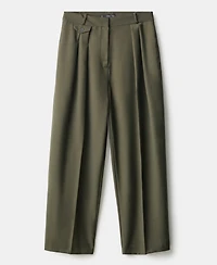 Mango Women's Button Detail Pleated Trousers