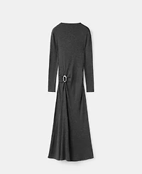 Mango Women's Ring Detail Ruched Dress