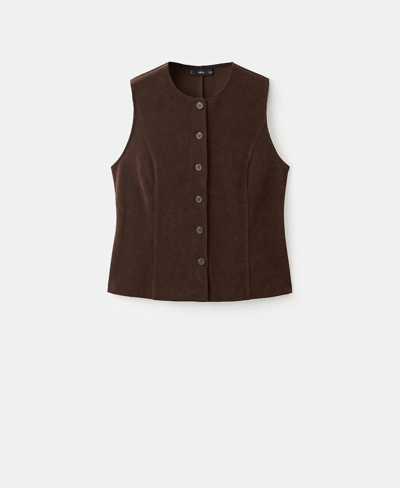 Mango Women's Corduroy Suit Waistcoat