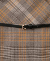 Mango Women's Check Belt Dress