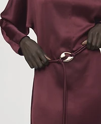Mango Women's Belt Satin Dress
