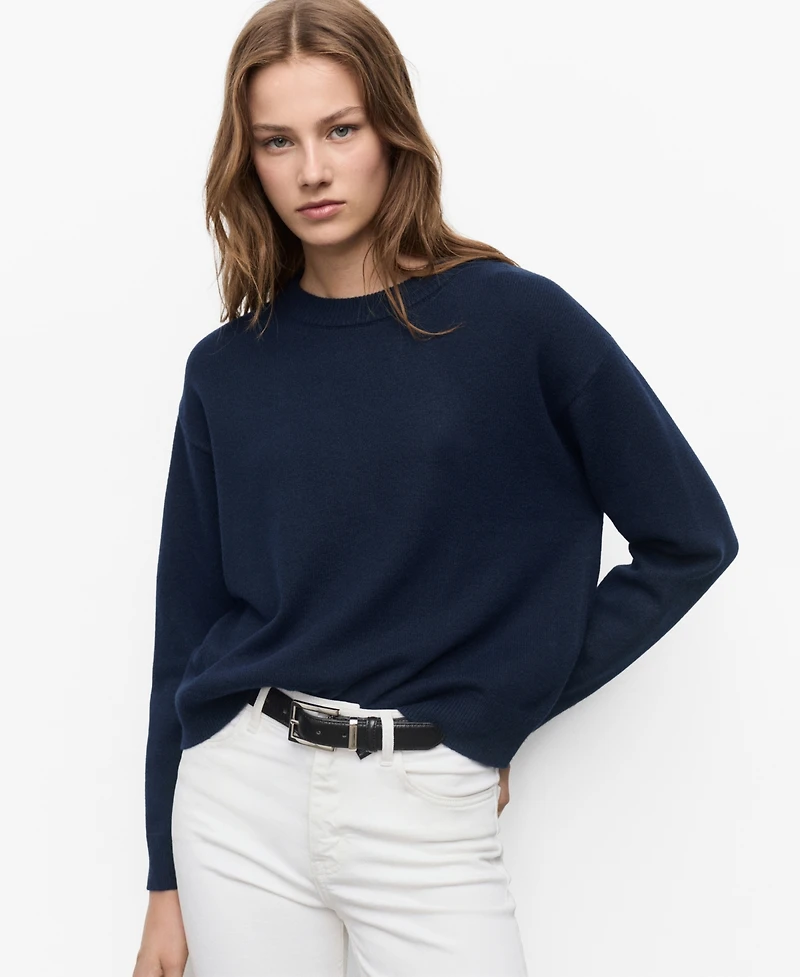 Mango Women's Round-Neck Knitted Sweater