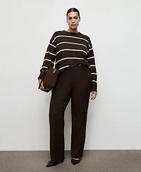 Mango Women's Knit Striped Sweater