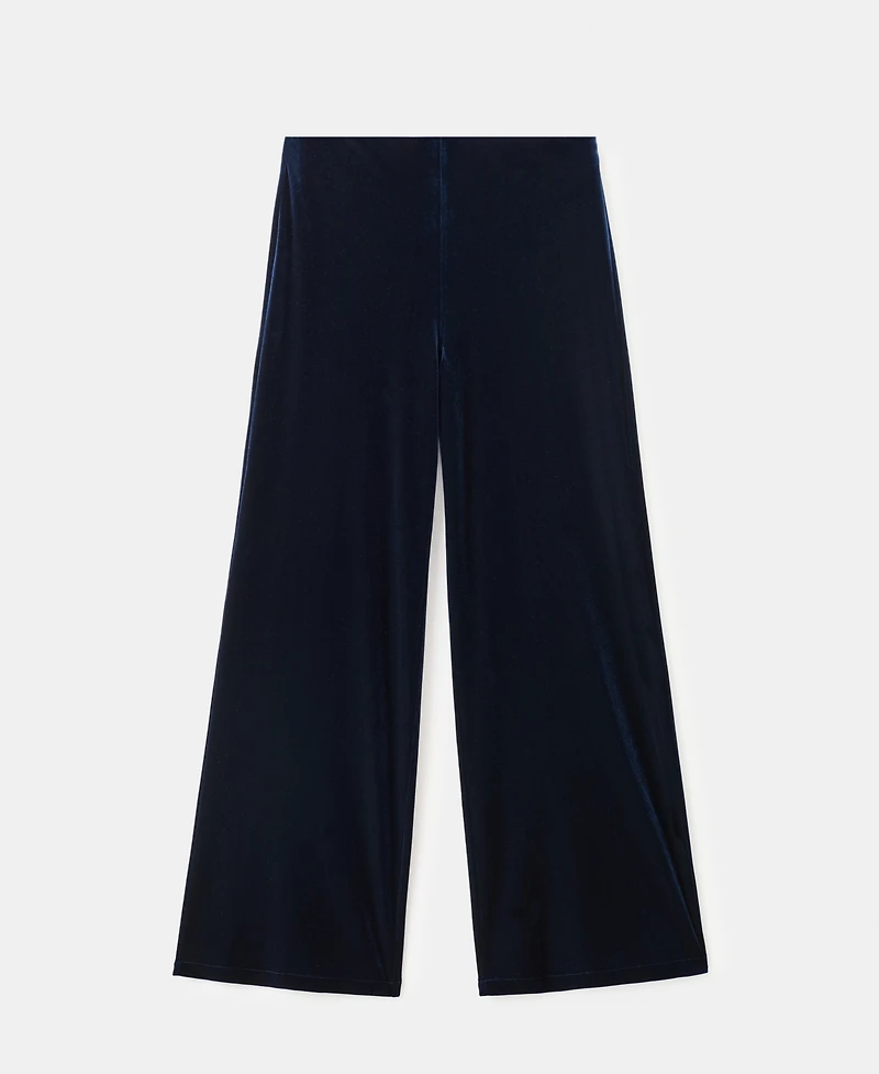 Mango Women's Velvet Wide-Leg Trousers