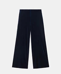 Mango Women's Velvet Wide-Leg Trousers