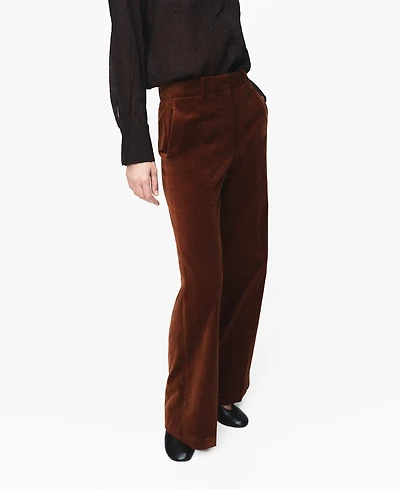 Mango Women's Velvet Suit Pants