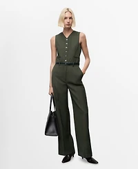 Mango Women's Suit-Style Jumpsuit