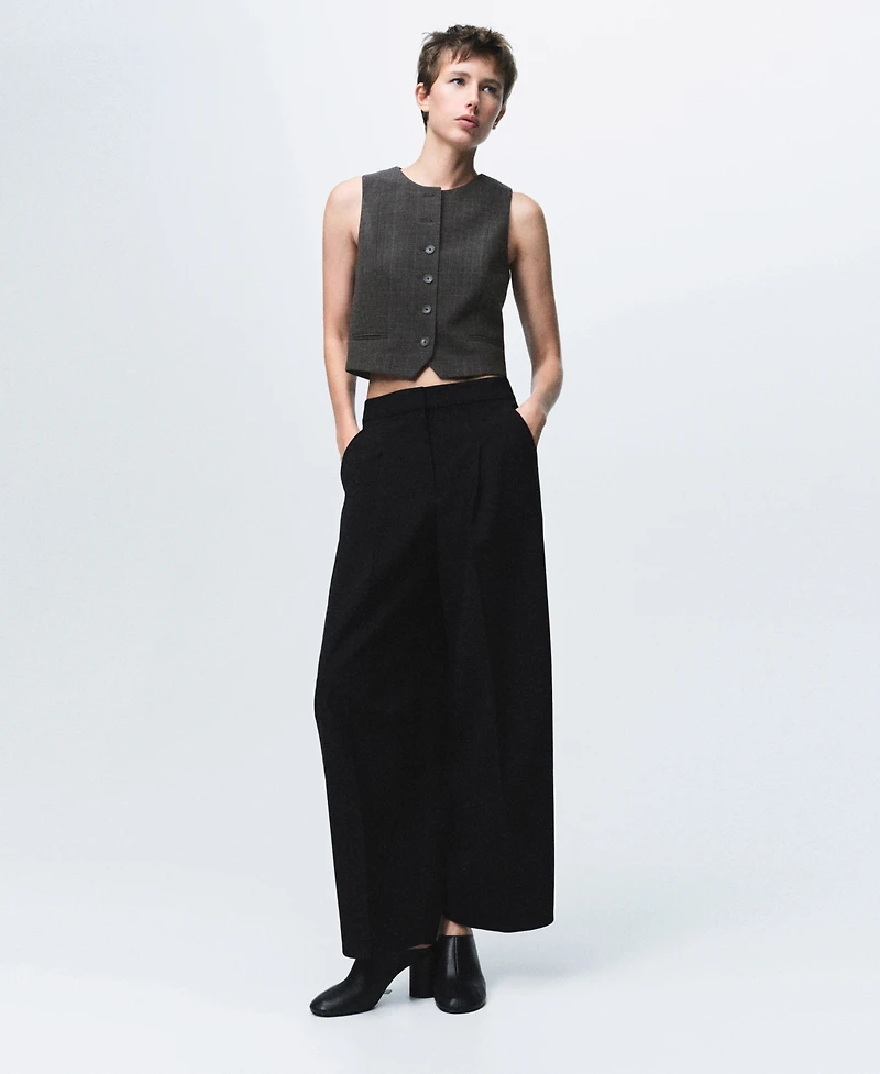 Mango Women's Check Suit Waistcoat