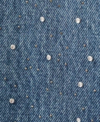 Mango Women's Rhinestones Wide-Leg Jeans