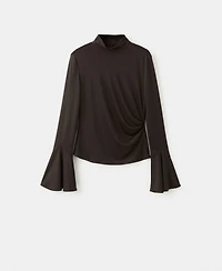 Mango Women's Flared Sleeves Fitted Top