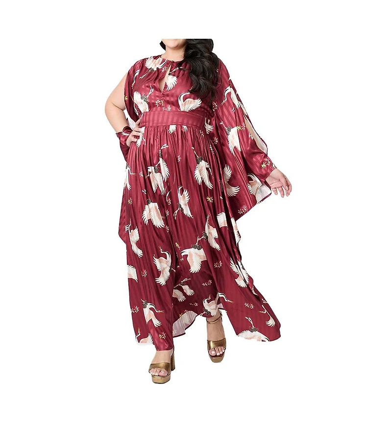 Unique Vintage Plus 1970s Flutter Sleeve Caftan