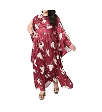 Unique Vintage Plus 1970s Flutter Sleeve Caftan