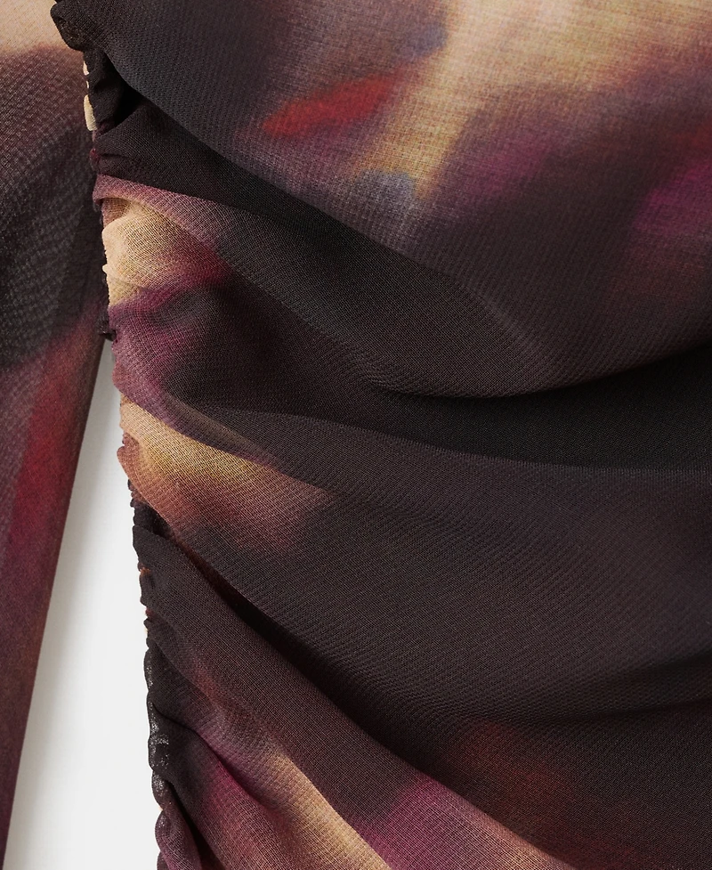 Mango Women's Tie-Dye Ruched Dress