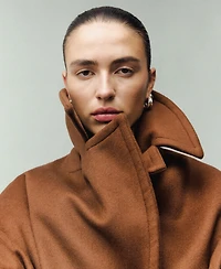 Mango Women's Lapel Manteco Wool Coat