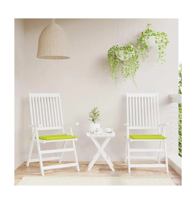 vidaXL Garden Chair Cushions 2 pcs Bright Green Oxford Fabric