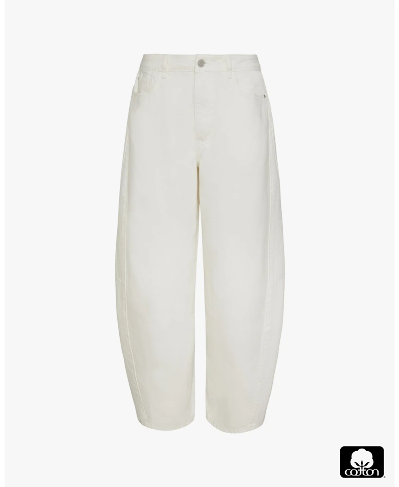 WeWoreWhat Women's Mid Rise Barrel Jeans