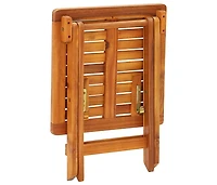 vidaXL Sun Lounger Blue cushions, Natural wood