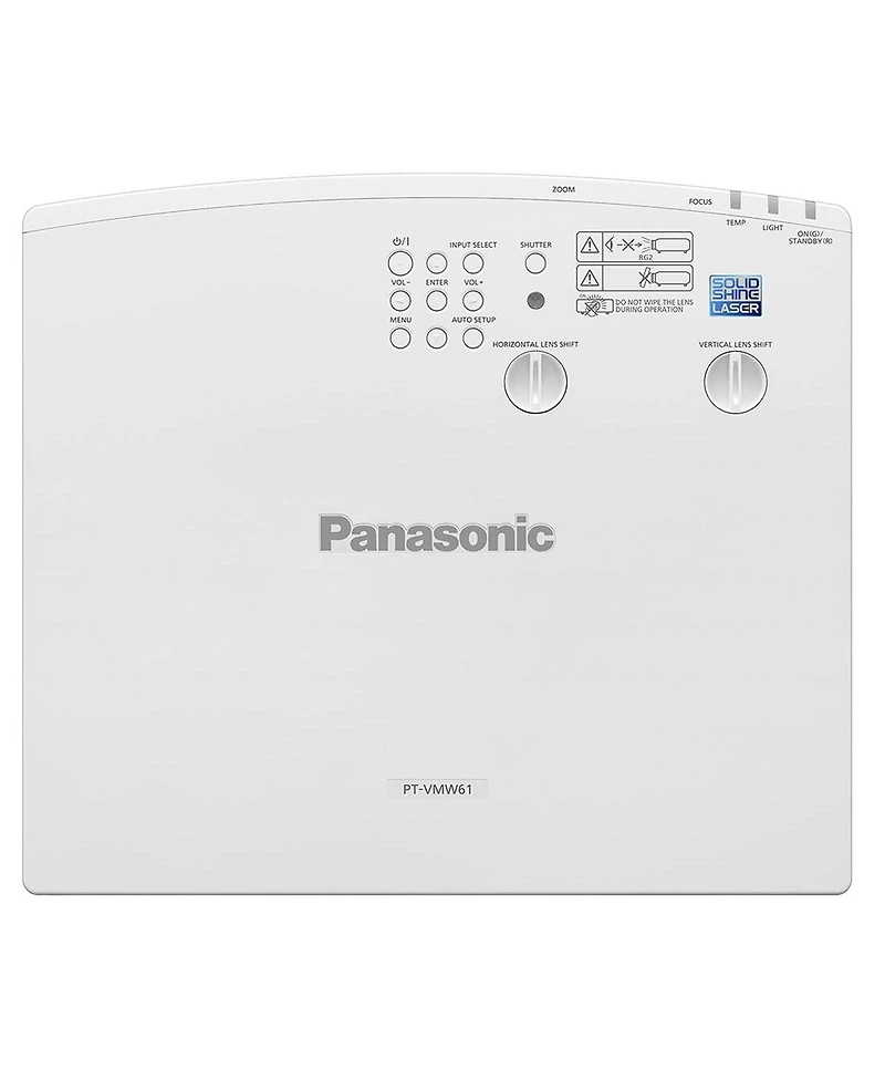 Panasonic Pt-VMW61 Wxga Lcd Laser Projector, 6200 Lumens, White