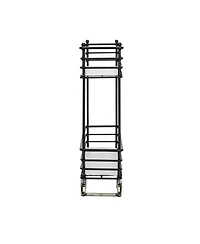 Household Essentials Glidez Multipurpose Paint-Finished Steel Pull-Out Storage Organizer, 2-Tier Design, Black