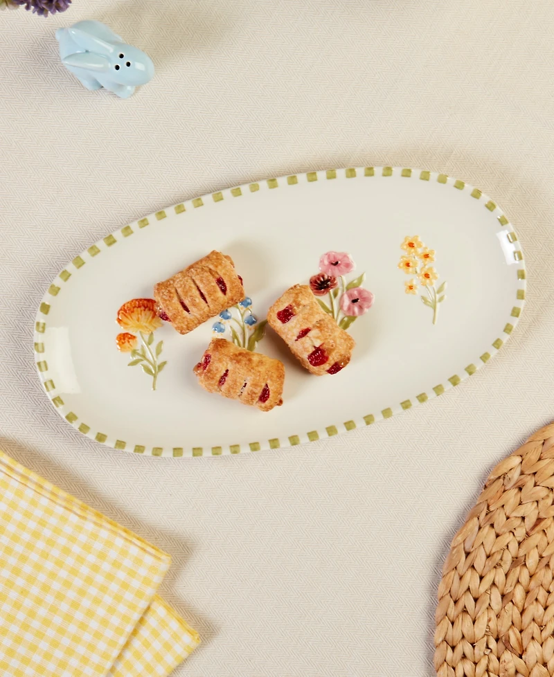 Haven 14.5" Floral Oval Platter