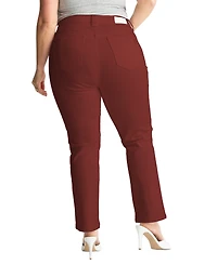 Slink Jeans Women's High Rise Straight 28" Inseam - Burgundy.