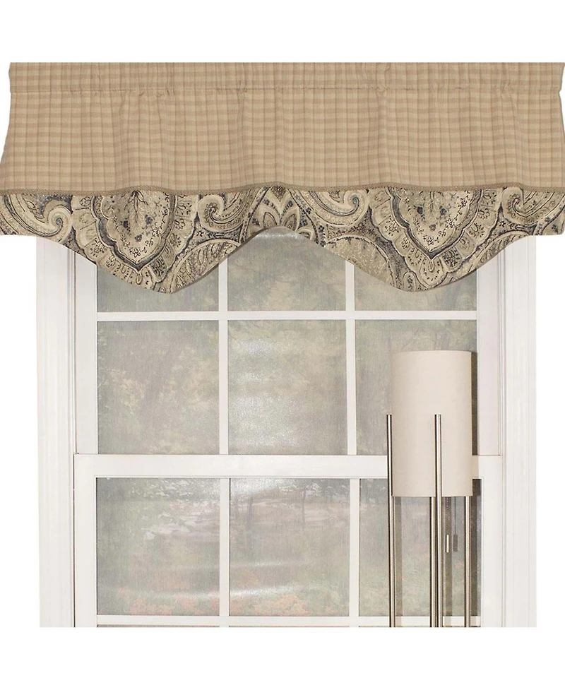 Rlf Home Rosie Corded Cornice – 100% Cotton, Fully Lined, 3" Rod Pocket Window Valance