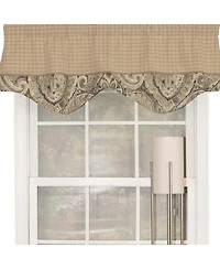 Rlf Home Rosie Corded Cornice – 100% Cotton, Fully Lined, 3" Rod Pocket Window Valance
