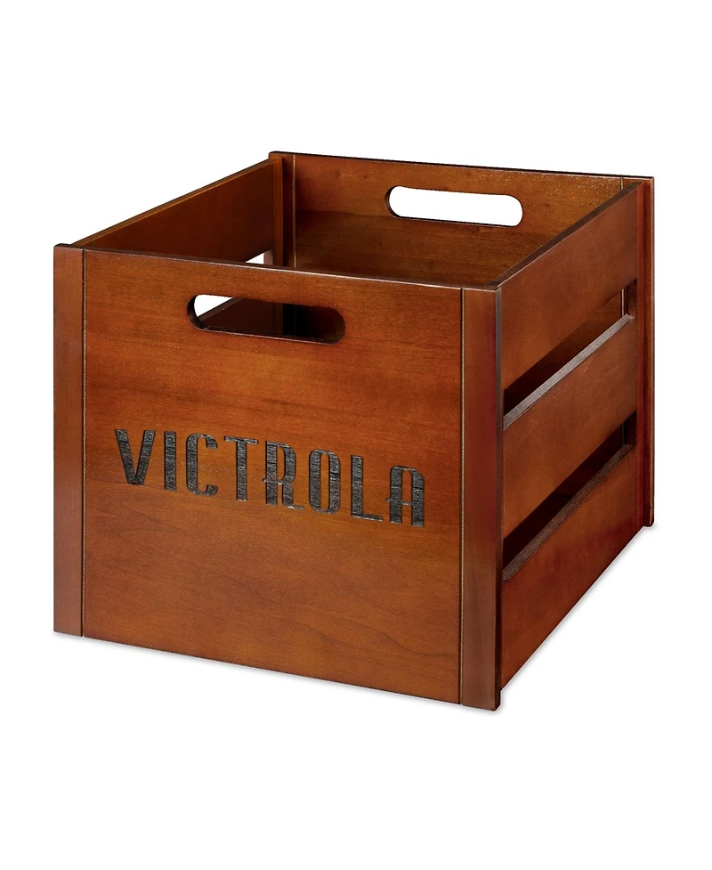 Victrola Wooden Vinyl Record Crate